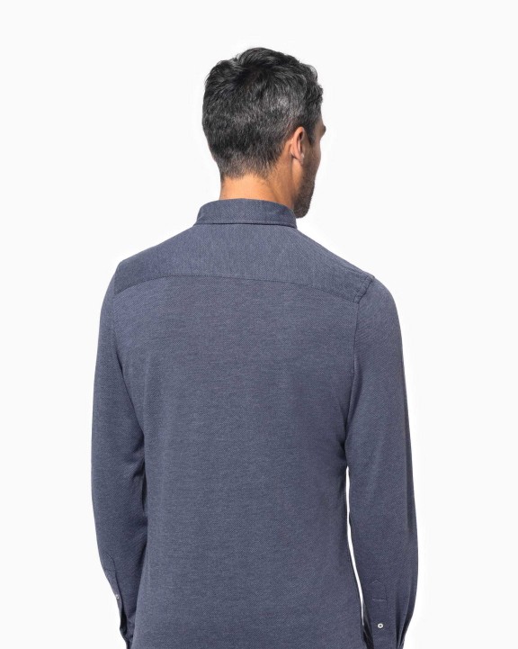 Hemd KARIBAN Jacquard overhemd  lange mouwen voor bedrukking &amp; borduring