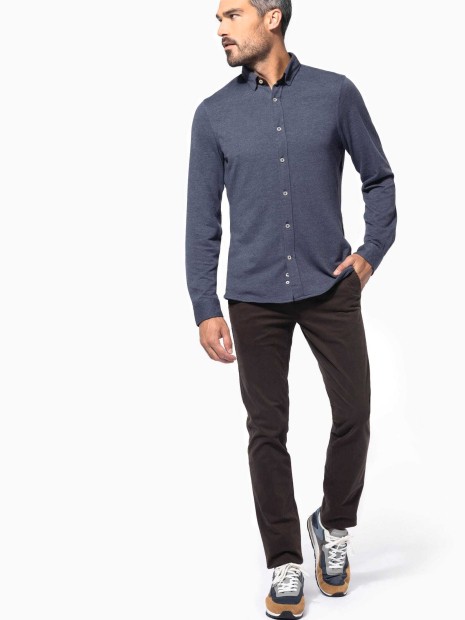 Chemises à personnaliser KARIBAN Chemise jacquard manches longues 