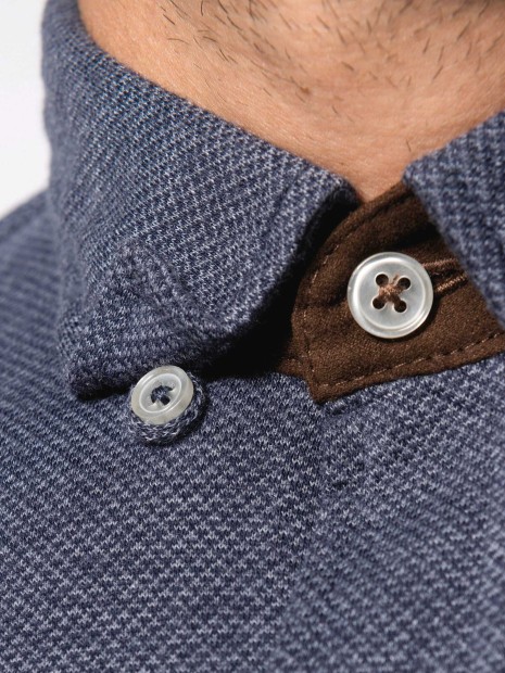 Chemises à personnaliser KARIBAN Chemise jacquard manches longues 