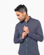 Hemd KARIBAN Jacquard overhemd  lange mouwen voor bedrukking &amp; borduring