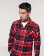 KARIBAN Karo-Hemdjacke mit Sherpa-Futter Jacke personalisierbar