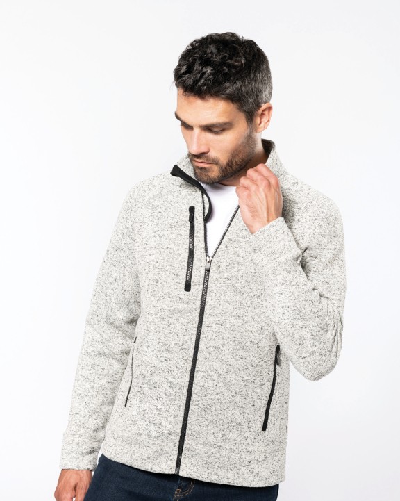 Veste personnalisable KARIBAN Veste zippée chinée homme