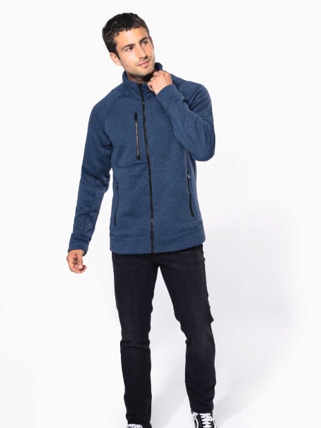Vestes à personnaliser KARIBAN Veste zippée chinée homme 