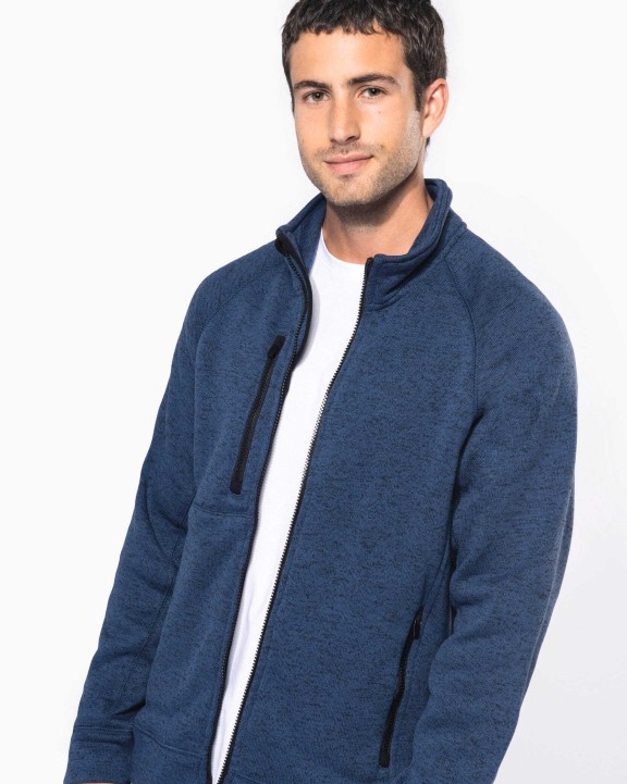 Veste personnalisable KARIBAN Veste zippée chinée homme