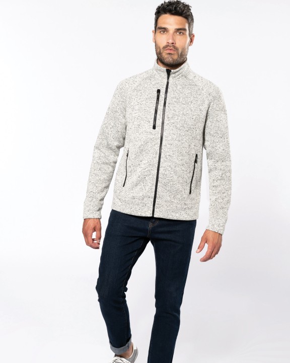 Veste personnalisable KARIBAN Veste zippée chinée homme