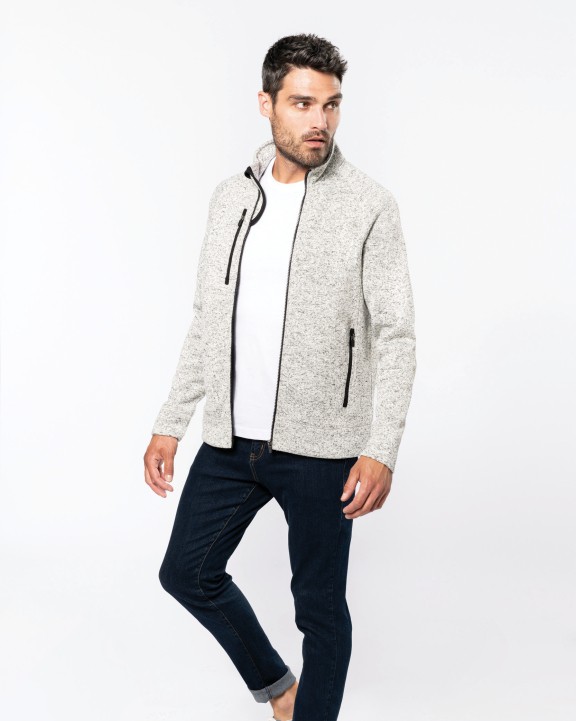 Veste personnalisable KARIBAN Veste zippée chinée homme
