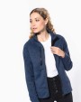 KARIBAN Damen-Weste mit Reißverschluss, aus Chiné Jacke personalisierbar