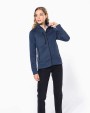 KARIBAN Damen-Weste mit Reißverschluss, aus Chiné Jacke personalisierbar