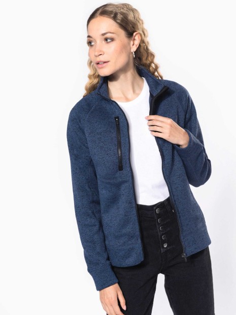 Vestes à personnaliser KARIBAN Veste zippée chinée femme 