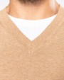 KARIBAN Premium-Pullover mit V-Ausschnitt Pullover personalisierbar
