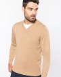 KARIBAN Premium-Pullover mit V-Ausschnitt Pullover personalisierbar
