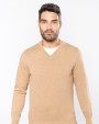 KARIBAN Premium-Pullover mit V-Ausschnitt Pullover personalisierbar