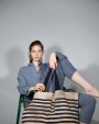 KIMOOD Großer Shopper aus Jute-Baumwoll-Mischgewebe Tasche personalisierbar