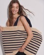 KIMOOD Großer Shopper aus Jute-Baumwoll-Mischgewebe Tasche personalisierbar