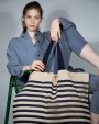 KIMOOD Großer Shopper aus Jute-Baumwoll-Mischgewebe Tasche personalisierbar
