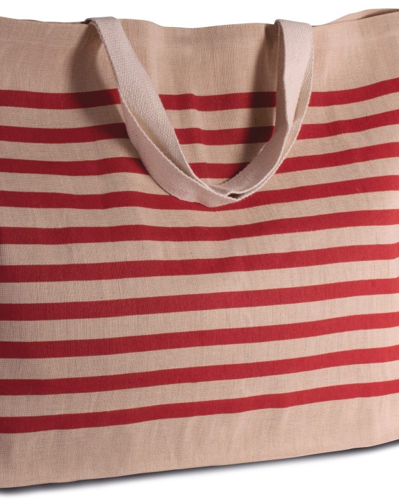 KIMOOD Großer Shopper aus Jute-Baumwoll-Mischgewebe Tasche personalisierbar