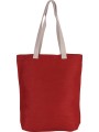 KIMOOD Sac shopping en juco Crimson Red personnalisable