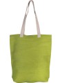 KIMOOD Sac shopping en juco vert lime personnalisable