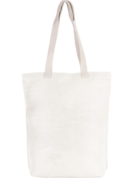 KIMOOD Sac shopping en juco vanilla white personnalisable