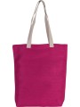 KIMOOD Sac shopping en juco FUCHSIA personnalisable