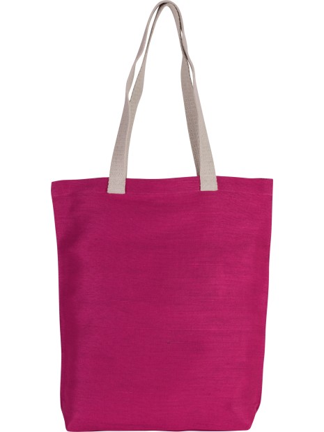 KIMOOD Sac shopping en juco FUCHSIA personnalisable