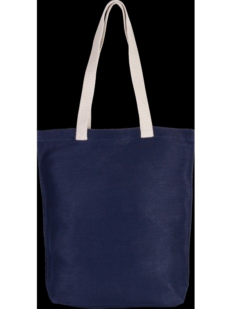 KIMOOD Sac shopping en juco MID NIGHT BLUE personnalisable