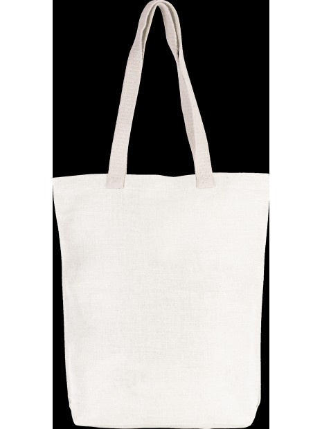 KIMOOD Sac shopping en juco vanilla white personnalisable