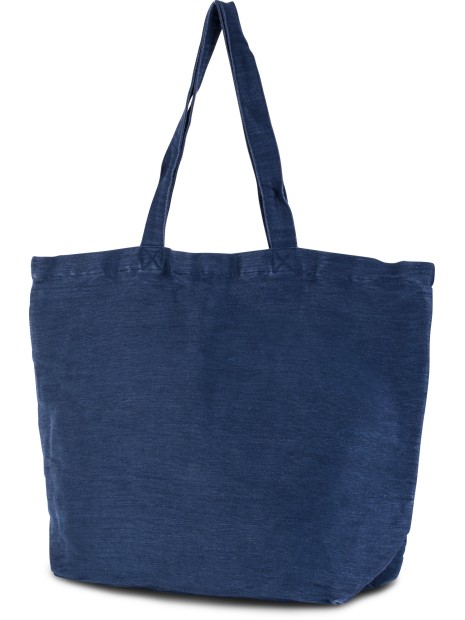 KIMOOD Grand sac en juco avec doublure intérieure washed midnight blue personnalisable