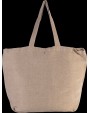 KIMOOD Große Jute-Baumwoll-Tasche mit Innenfutter Tote Bag personalisierbar