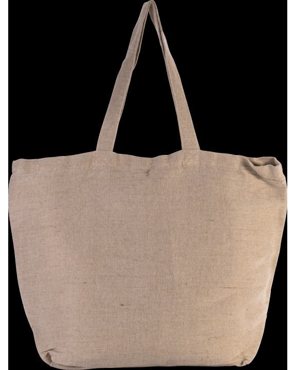 KIMOOD Große Jute-Baumwoll-Tasche mit Innenfutter Tote Bag personalisierbar
