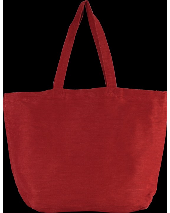 KIMOOD Große Jute-Baumwoll-Tasche mit Innenfutter Tote Bag personalisierbar