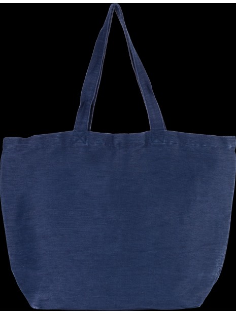 KIMOOD Grand sac en juco avec doublure intérieure washed midnight blue personnalisable