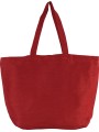 KIMOOD Grand sac en juco avec doublure intérieure rouge cramoisi délavé personnalisable