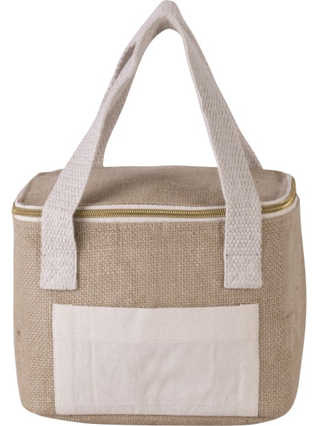 KIMOOD Sac isotherme en jute - petit modèle naturel personnalisable