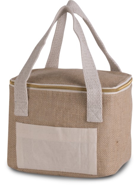 KIMOOD Sac isotherme en jute - petit modèle naturel personnalisable