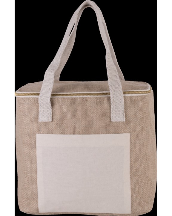 KIMOOD Mittelgroße Kühltasche aus Jute Tasche personalisierbar