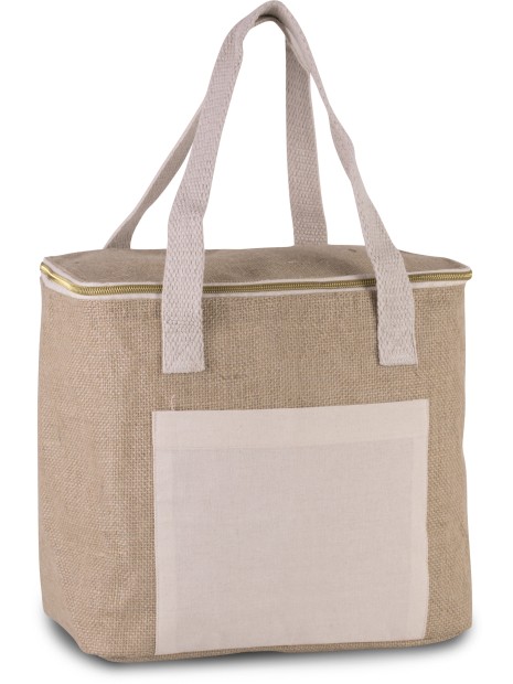 KIMOOD Sac isotherme en jute - modèle moyen naturel personnalisable