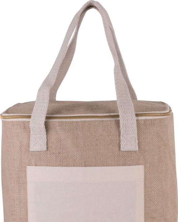 KIMOOD Mittelgroße Kühltasche aus Jute Tasche personalisierbar