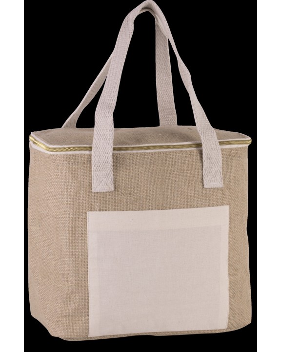 KIMOOD Mittelgroße Kühltasche aus Jute Tasche personalisierbar