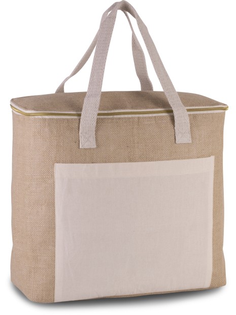 KIMOOD Sac isotherme en jute - grand modèle naturel personnalisable