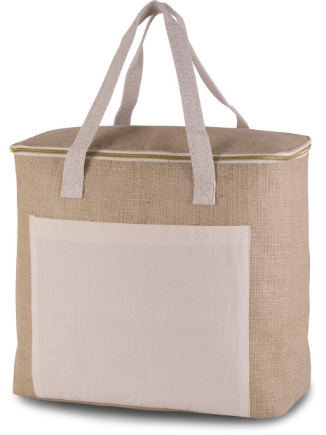 KIMOOD Sac isotherme en jute - grand modèle naturel personnalisable
