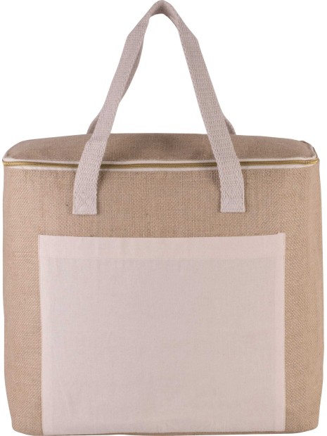 KIMOOD Sac isotherme en jute - grand modèle  personnalisable
