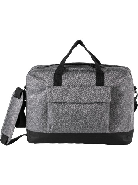 KIMOOD Sac porte-ordinateur grey twill / black personnalisable