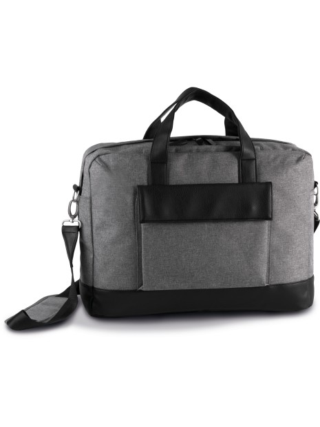 KIMOOD Sac porte-ordinateur businessman graphite grey heather personnalisable