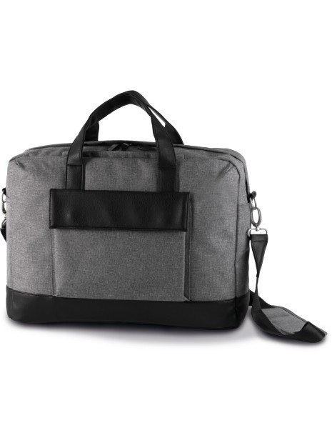KIMOOD Sac porte-ordinateur businessman graphite grey heather personnalisable