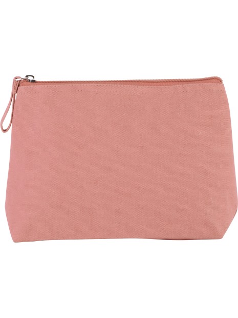 KIMOOD Trousse en coton canvas dusty pink personnalisable