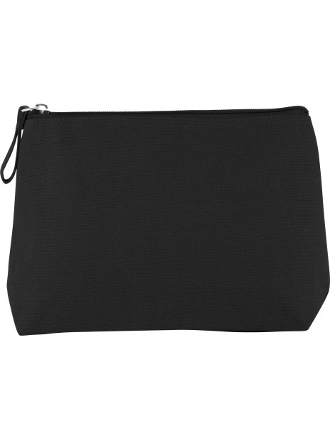 KIMOOD Trousse en coton canvas noir personnalisable