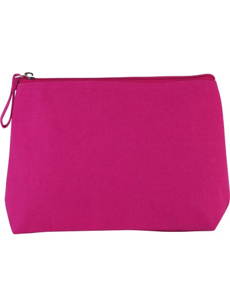 KIMOOD Trousse en coton canvas FUCHSIA personnalisable