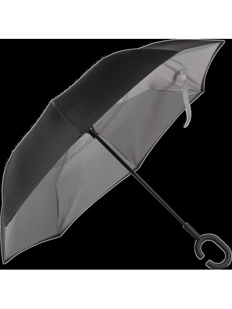 KIMOOD Parapluie inversé mains libres noir/ardoise personnalisable