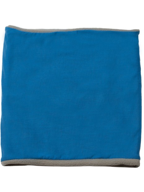 K-UP Tour de cou doublé polaire bleu lagon/gris clair personnalisable